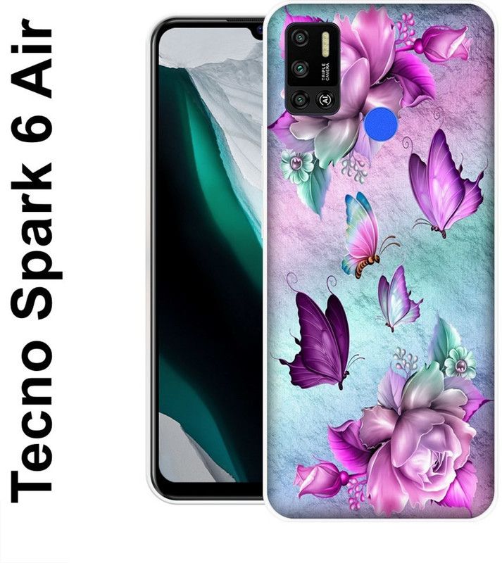 KUDI Back Cover for Tecno Spark 6Air  (Multicolor, Grip Case, Silicon)