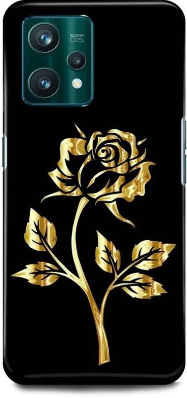 FIKORA Back Cover for Realme C31, RMX3501, FLOWERS, ROSE, REDROSE, PINKROSE, WHITEROSE  (Gold, Hard Case, Pack of: 1)