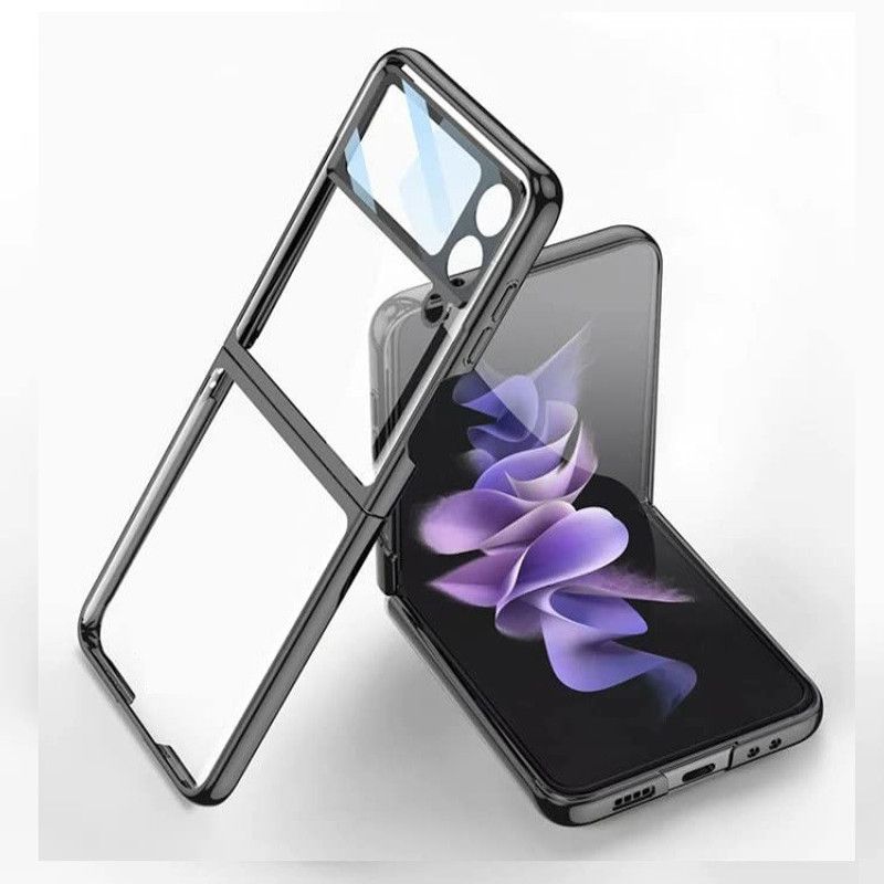 Scalebee Back Cover for Samsung Galaxy Z Flip 4 Chrome Transparent Camera Protection Case Cover  (Black, Shock Proof, Pack of: 1)