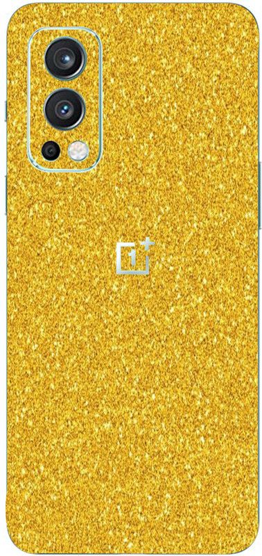 Jeeva Creation Oneplus Nord 2, One plus nord 2 Mobile Skin  (Ultra Super Golden Glitter Skin With High Matte Finish.)