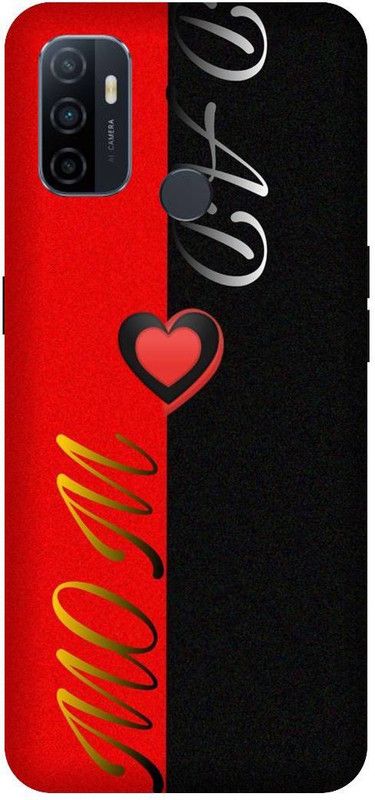 UMPRINT Back Cover for Oppo A33  (Red, Black, Hard Case, Pack of: 1)