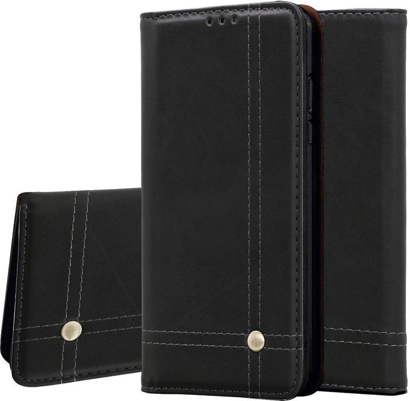 DOB Book Cover for OPPO A9 (2020) / OPPO A5 (2020)  (Black, Magnetic Case, Pack of: 1)