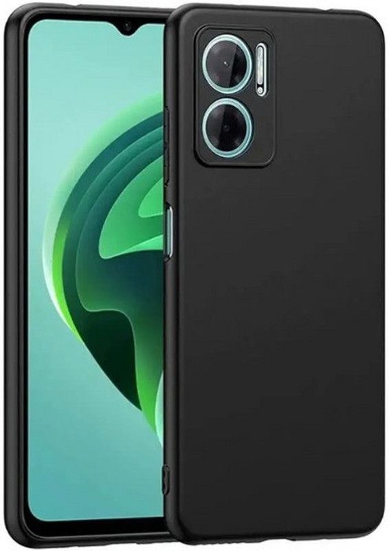 S-Softline Back Cover for Redmi 11 Prime 5G, Microfiber Cloth Cushion Buffed corners to protect from shocks and dents  (Black, Silicon)