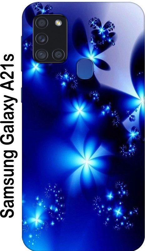 SIMAWAT Back Cover for Samsung Galaxy A21s  (Blue, Grip Case, Silicon, Pack of: 1)
