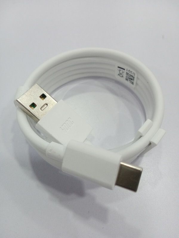 MoveOn USB Type C Cable 6.5 A 1.00338999999995 m Copper Braiding fast charging adapter  (Compatible with Compatible with Xiaomi Redmi Note 9/9Pro/9Pro Max Fast Charging & Data Sync, White, One Cable)