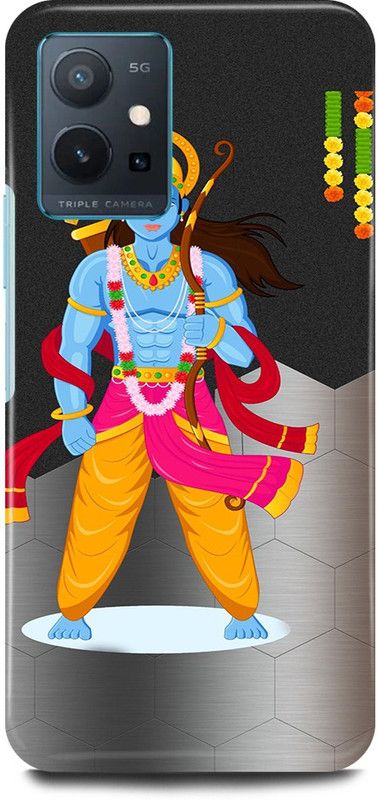 play fast Back Cover for Vivo y75 5G, V2142 JAI, SHREE, RAM, GOD, AYODHYA, KING  (Blue, Hard Case, Pack of: 1)