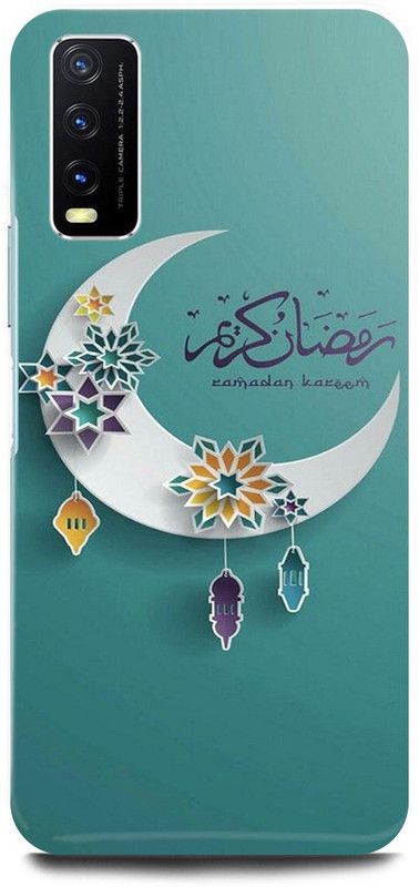 play fast Back Cover for Vivo Y20A, v2054 WHITE, MOON, CHAAND, ALLAH, MUSLIM, GOD  (Green, Hard Case, Pack of: 1)
