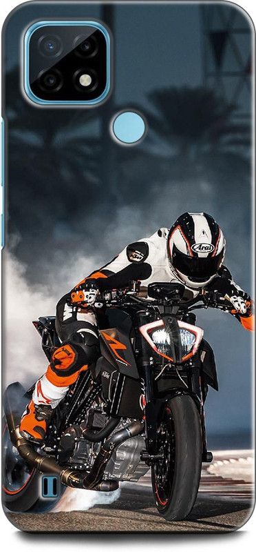 INDICRAFT Back Cover for Realme C21Y, RMX3261 BIKE, DUKE, DUKE BIKE LOVER, SUPERBIKE, CLASSIC  (Multicolor, Dual Protection, Pack of: 1)