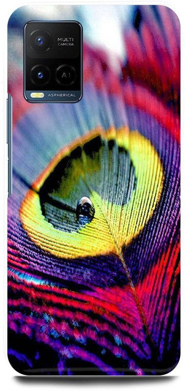 play fast Back Cover for Vivo Y21E PEACOCK, FEATHER, MOR, PANKH  (Multicolor, Hard Case, Pack of: 1)