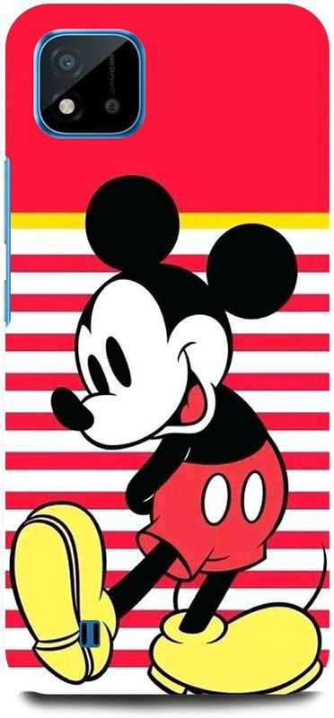 FRONK Back Cover for Realme C20, RMX3063, MICKEY, MOUSE, MINNIE, MOUSE, DOLL, TEDDY, LOVE  (Red, Hard Case, Pack of: 1)