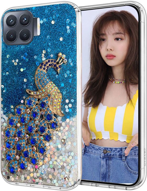 KC Back Cover for Oppo F17  (Blue, 3D Case, Silicon, Pack of: 1)