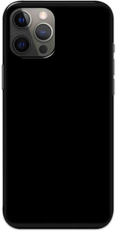 NDCOM Back Cover for iPhone 12 Pro Solid Black Printed  (Multicolor, Hard Case, Pack of: 1)