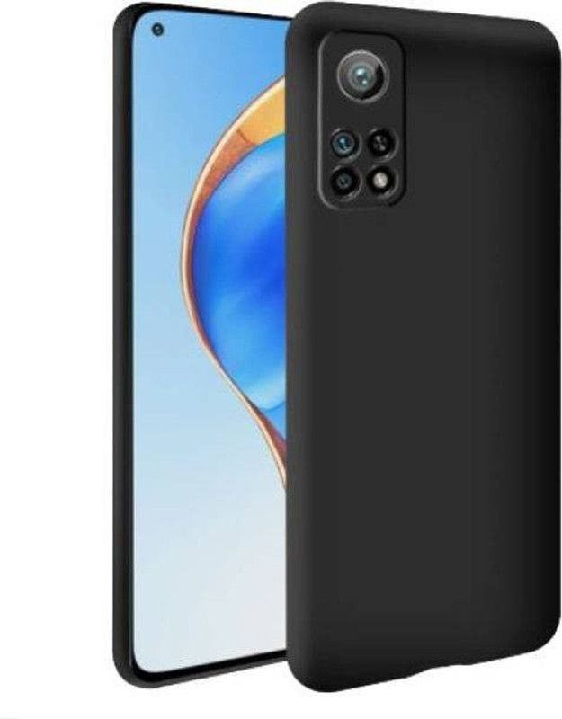 NIKICOVER Back Cover for Mi 10T  (Black, Shock Proof, Silicon, Pack of: 1)