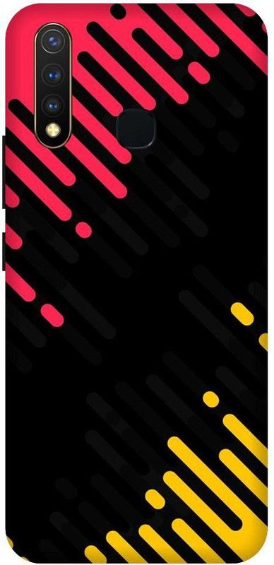 SSMORYA Back Cover for Vivo Y19 Stripes Printed Back Cover  (Multicolor, Waterproof, Pack of: 1)