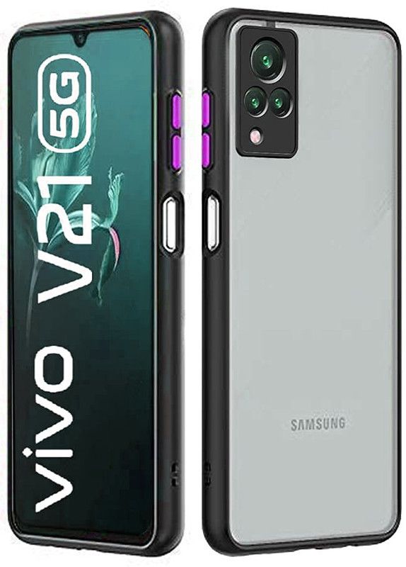 Lilliput Back Cover for Vivo V21  (Black, Pack of: 1)