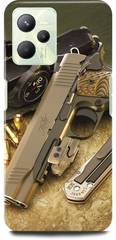 play fast Back Cover for Realme C35, RMX3511 GUN, RIFFLE, PISTOL, BULLETS, BANDOOK  (Multicolor, Hard Case, Pack of: 1)