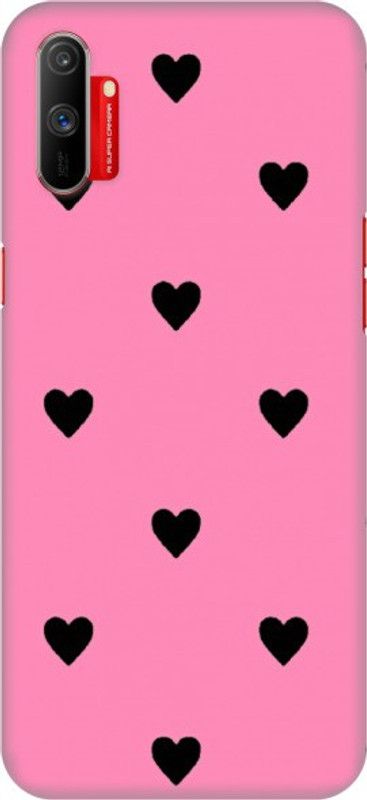 COBIERTAS Back Cover for Realme C3  (Pink, Black, Hard Case)