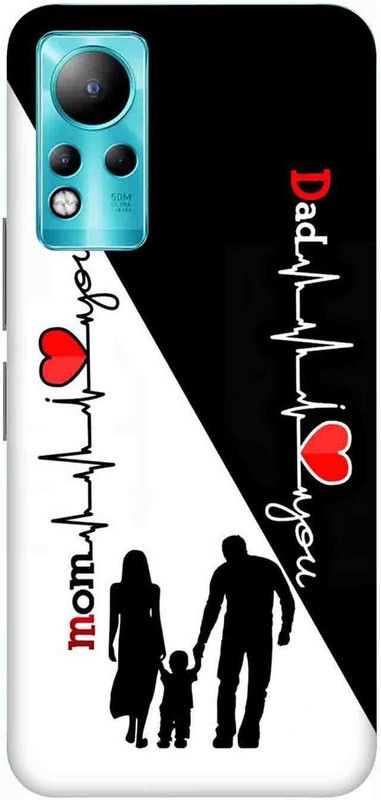 NDCOM Back Cover for Infinix Note 11 Mom Dad Love You Printed  (Multicolor, Hard Case, Pack of: 1)