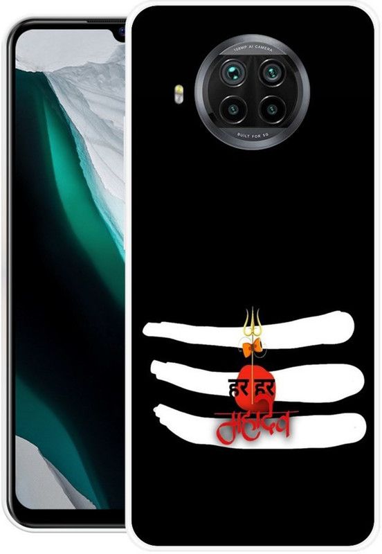 BLUEBUG Back Cover for Mi 10i  (Black, White, Grip Case, Silicon, Pack of: 1)