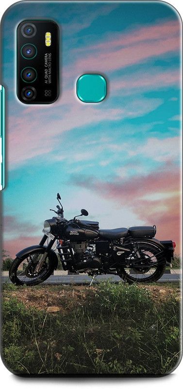 KEYCENT Back Cover for Infinix Hot 9 BIKE, ROYAL ENFIELD, CLASSIC, BIKE  (Multicolor, Shock Proof, Pack of: 1)