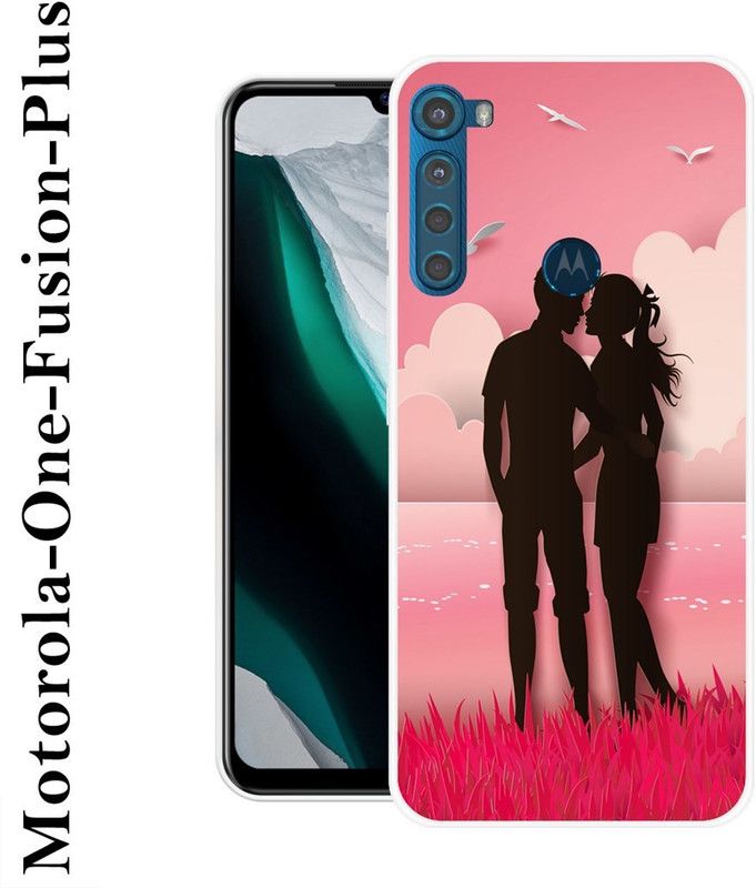 PALWALE BALAJI Back Cover for Motorola One Fusion Plus  (Pink, Beige, Grip Case, Silicon)