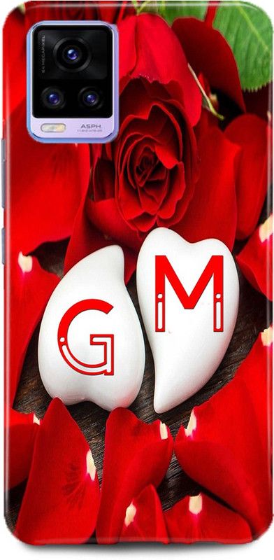 MP ARIES MOBILE COVER Back Cover for ViVO V21, V2050,G LOVES M NAME,G NAME, M LETTER, ALPHABET,G LOVE M NAME  (Multicolor, Hard Case, Pack of: 1)