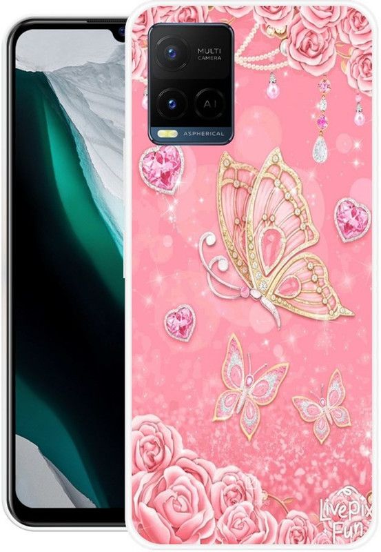 PINKZAP Back Cover for Vivo Y33s  (Pink, Grip Case, Silicon, Pack of: 1)