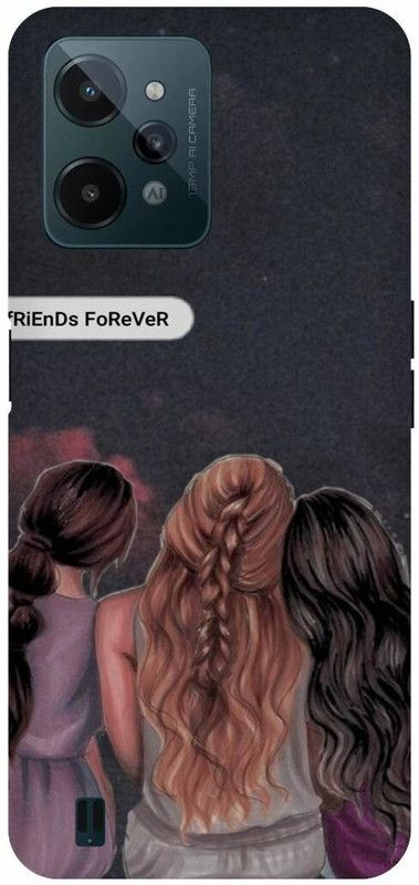 THE NARAYANA COLLECTIONS Back Cover for REALME C31- RMX3501-BEST,FRIENDS,BFF,GIRLS,MOON  (Multicolor, Hard Case, Pack of: 1)