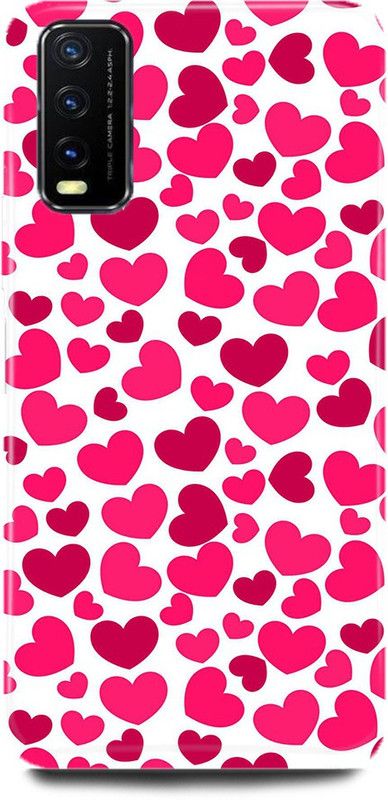 FUGGA Back Cover for Vivo Y20, V2029, HEART, RED, LOVE, GIRL, HEART, COUPLE  (Multicolor, Hard Case, Pack of: 1)