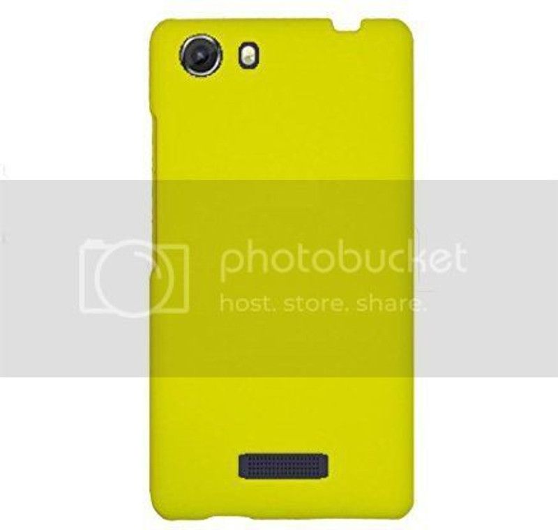 Case Designer Back Cover for Micromax Q372 Unite 3 Case Matte Rubberised Finish Hard Back Cover  (Yellow, Dual Protection, Pack of: 1)