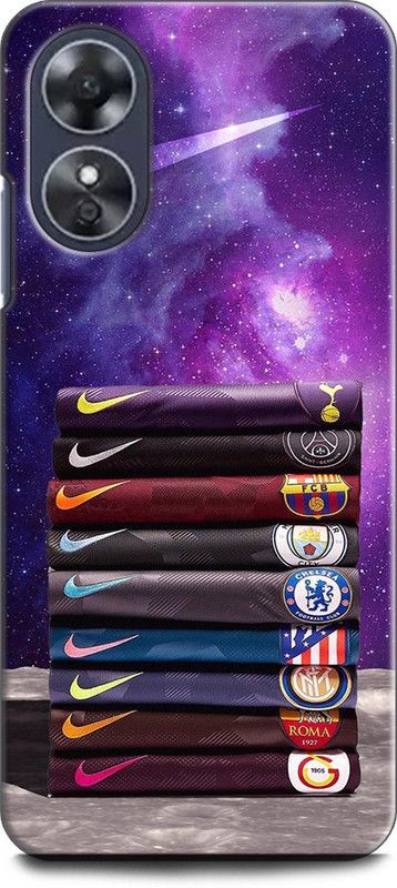 WallCraft Back Cover for OPPO A17, CPH2477 NIKE, NIKE ELITE, NIKE LOGO, NIKE SIGN, NIKE JERSEY  (Multicolor, Dual Protection, Pack of: 1)