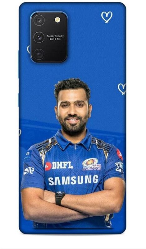 MAPPLE Back Cover for Samsung Galaxy S10 Lite (Rohit Sharma / Mumbai Indians / Cricket / IPL)  (Red, Hard Case)