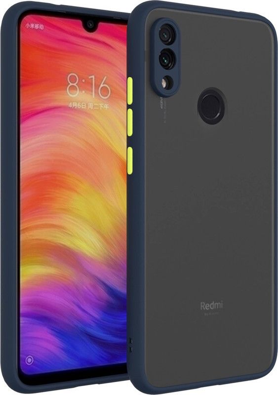 AOnes Back Cover for Xiaomi Redmi Y3 / Redmi 7  (Blue, Cases with Holder, Pack of: 1)