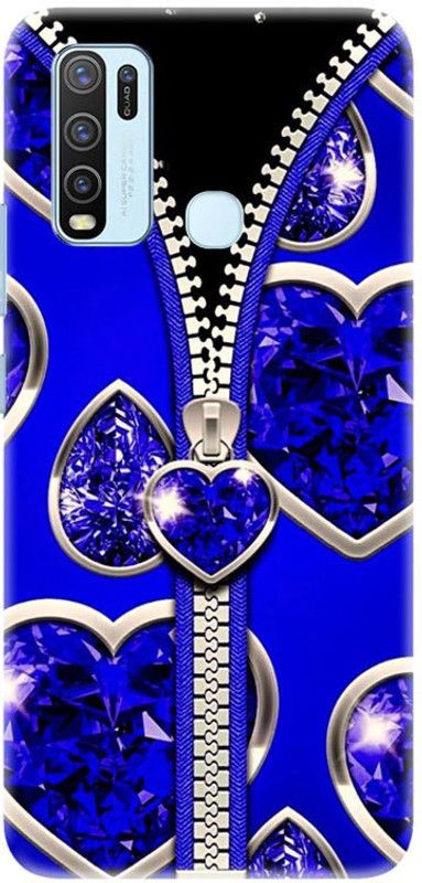 PNBEE Back Cover for vivo Y30, 1938 - Zip Pattern Print  (Multicolor, Hard Case, Pack of: 1)