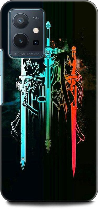Wall Art Back Cover for Vivo T1 (5G) Shord Art, Kirito, Anime Sword, Phoneky  (Multicolor, Dual Protection, Pack of: 1)