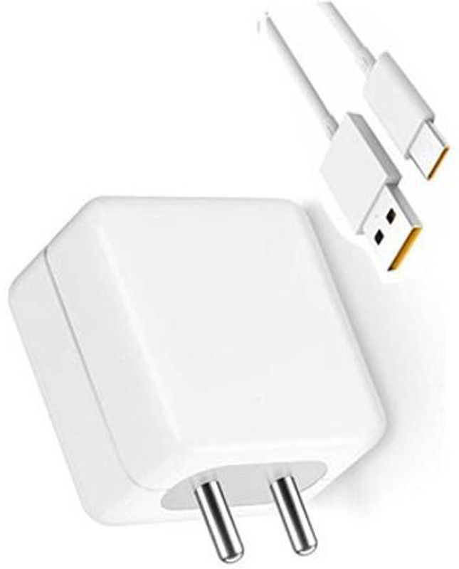 eKus Warp Mobile 80W Warp Type C Charger Adapter Charger with Detachable Cable  (White, Cable Included)