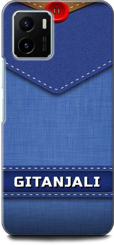 WallCraft Back Cover for Vivo Y15s, V2120 GITANJAJI NAME, G LETTER, BLUE, JEANS, ALPHABET, DESIGN  (Multicolor, Dual Protection, Pack of: 1)