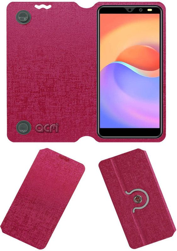 ACM Flip Cover for Ikall Z2 Pro  (Pink, Cases with Holder, Pack of: 1)