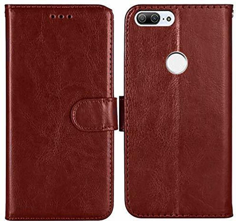 ANAND BR Flip Cover for Honor 9N  (Brown, Cases with Holder)