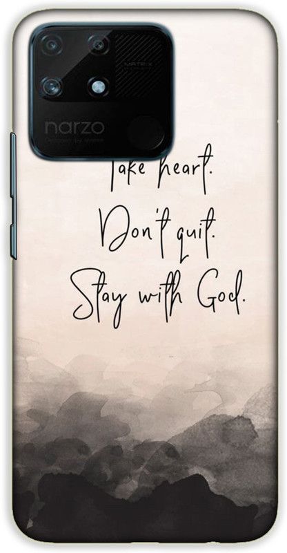 iprinto Back Cover for Realme Narzo 50A, RMX3430 Quotes Back Cover  (White, Hard Case)
