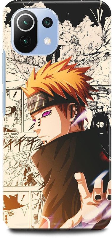 JUGGA Back Cover for Mi 11 Lite, NARUTO, SHIPPUDEN, ANIME, NEON  (White, Hard Case, Pack of: 1)