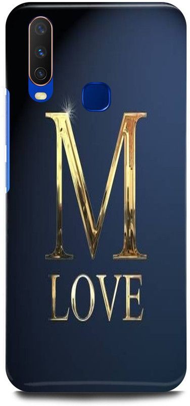 FUGGA Back Cover for Vivo Y17, 1902, M, LETTER, ALPHABET, LOVE, M, NAME  (Multicolor, Hard Case, Pack of: 1)