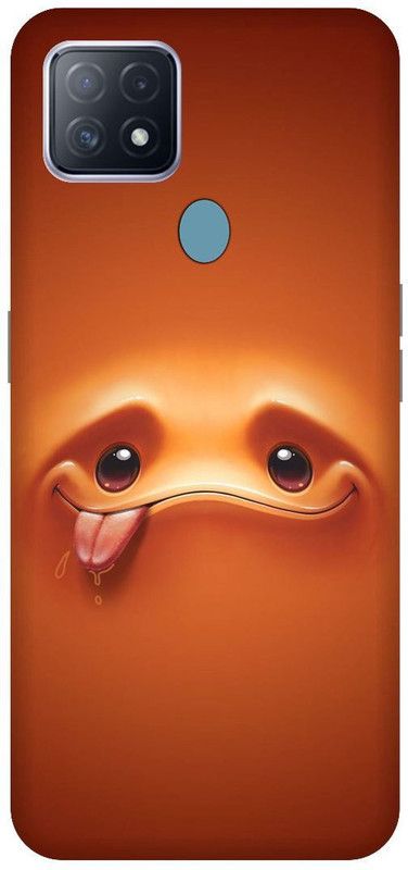 Bluvver Back Cover for Oppo A15, CPH2185, Printed Emoji Funny Face Back Cover  (Multicolor, Hard Case, Pack of: 1)
