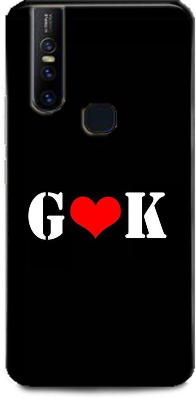 Afterglow Back Cover for Vivo V15 G K, G LOVES K, NAME, LETTER, ALPHABET, GK LOVE, HART  (Multicolor, Shock Proof, Pack of: 1)