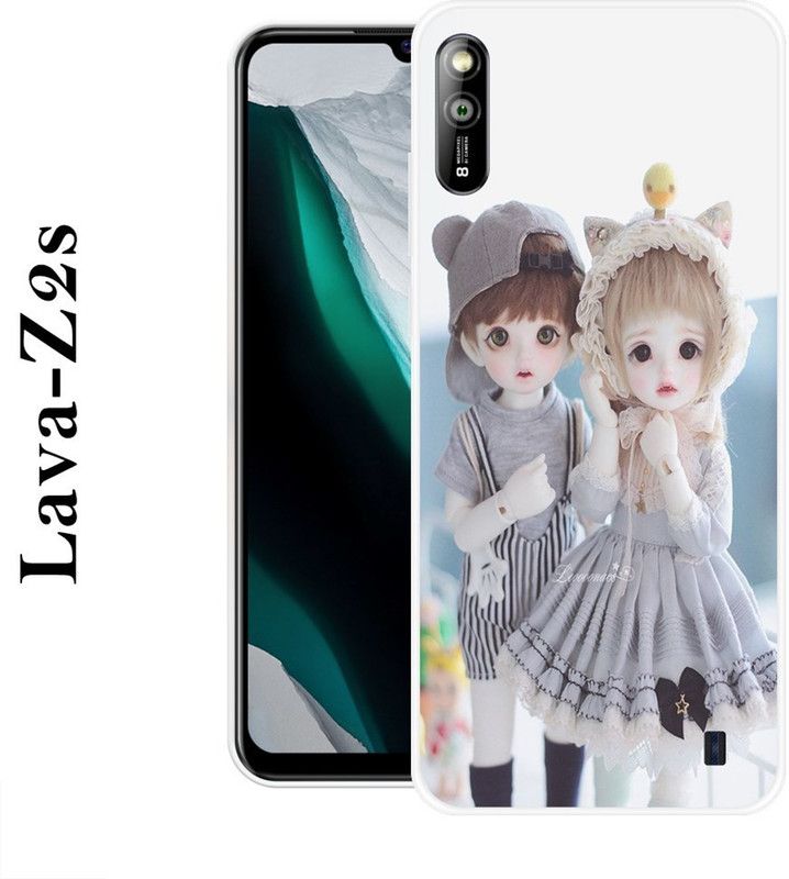 SIMAWAT Back Cover for Lava Z2S  (White, Grey, Silicon)