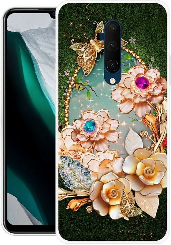 INDIALAND Back Cover for OnePlus 7T Pro  (Multicolor, Grip Case, Silicon)