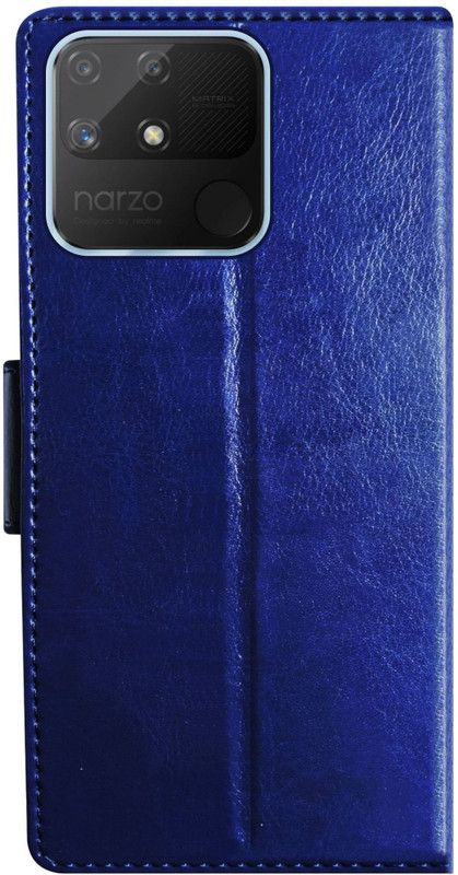 Sales Express Flip Cover for realme Narzo 50A  (Blue)