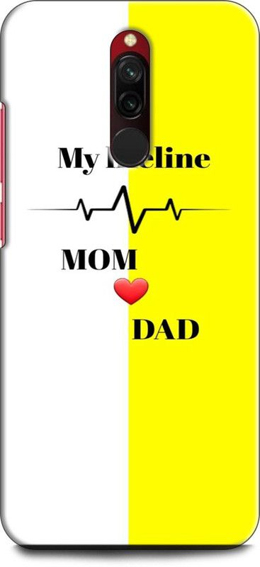 Wall Art Back Cover for Redmi 8 MOM AND DAD, DAD, I LOVE YOU, LOVE, MISSING, MOM  (Multicolor, Dual Protection, Pack of: 1)