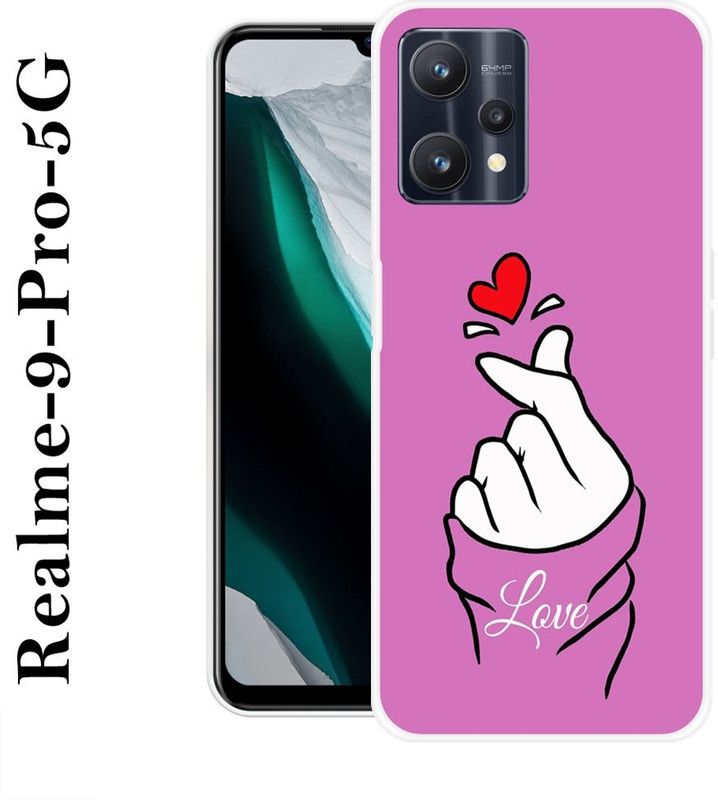 VITARO Back Cover for Realme 9 Pro 5G  (Pink, White, Grip Case, Silicon)