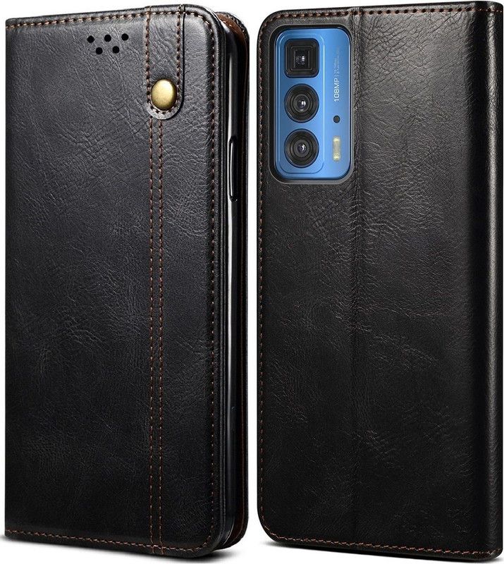Pirum Flip Cover for Motorola Edge 20 PRO  (Black, Magnetic Case, Pack of: 1)